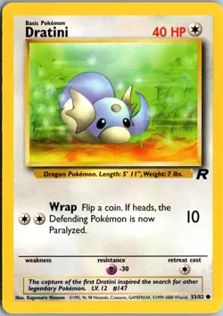Dratini Common Team Rocket 53/82 NM Pokemon - Image 1