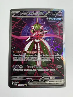 Pokemon Iron Valiant ex 157/131 PR EN Special Illustration Rare Full Art Holo C… - Image 1