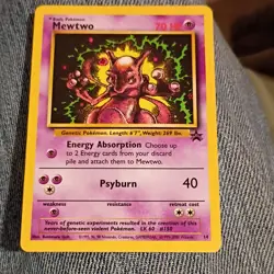 Pokemon TCG Mewtwo 14/53 Wotc Promo 70 HP Psyburn Regular Wizards 1999 English - Image 1