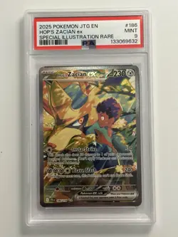 2025 POKEMON JTG EN-JOURNEY TOGETHER #186 HOP'S ZACIAN EX PSA 9 - Image 1