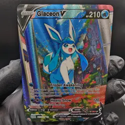 Pokemon Glaceon V Holo With Texture Read Description - Image 1