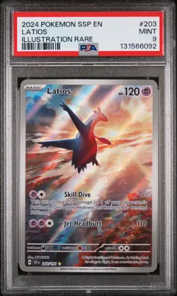 Latios 203/191 Illustration Rare Ssp En Surging Sparks Pokemon PSA 9 - Image 1