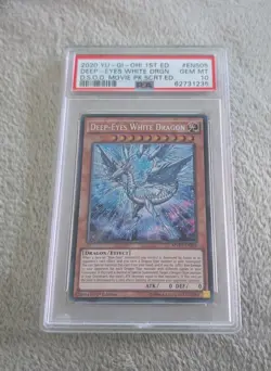 Yu-Gi-Oh: Deep-Eyes White Dragon MVP1-ENS05 Secret Rare 1st Edition PSA 10 - Image 1