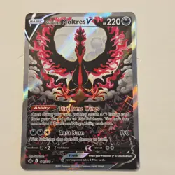 Pokemon Galarian Moltres V Ultra Rare Full Art Holo Card Chilling Reign 177/198 - Image 1