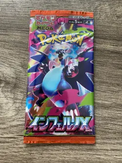 1 Pack Inferno X Japanese Pokemon Card Sealed (Phantasmal Flames) Tcg - Image 1