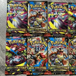 Pokemon TCG Mega Evolution Booster Pack Lot Of 8 - 10 Cards Factory Sealed - Image 2
