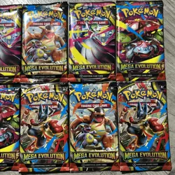 Pokemon TCG Mega Evolution Booster Pack Lot Of 8 - 10 Cards Factory Sealed - Image 3