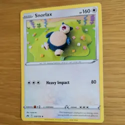 SNORLAX 109/159 POKEMON CARD (CROWN ZENITH SET) KNITTED CROCHET ASAKO - Image 4