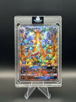 Fan Made Custom Display Card Ninja Squirtles GX Charizard Fractal Glass Non-tcg - Image 1
