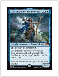 1x Lier, Disciple of the Drowned, Tarkir Dragonstorm Commander, Magic MTG NM - Image 1