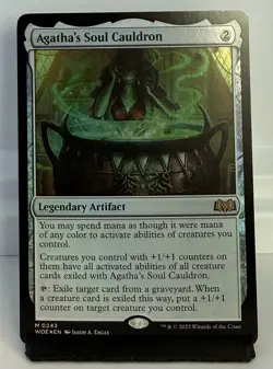 Magic: The Gathering Agatha's Soul Cauldron Foil Wilds of Eldraine Artifact 242 - Image 1