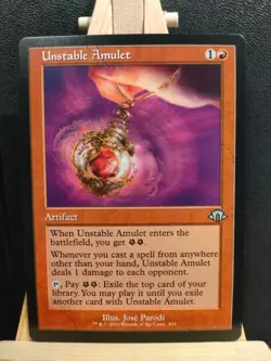Unstable Amulet (Retro) - Modern Horizons 3 - Uncommon - NM (see pics) MTG - Image 1
