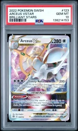 ARCEUS VSTAR #123 PSA 10 • 2022 Pokemon Swsh09: Brilliant Stars Holo GEM MINT - Image 1