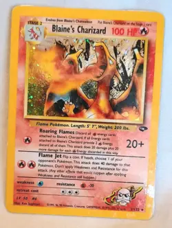 Pokemon Blaine's Charizard Gym Challenge Holo Rare Wizards 2/132 English - Image 1