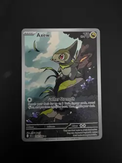 Pokemon Axew 145/086 Illustration Rare Pokemon Black Bolt Mint Condition - Image 1