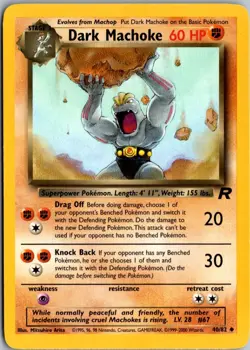 Dark Machoke Uncommon Team Rocket 40/82 NM Pokemon - Image 1