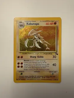 Pokemon TCG - Kabutops Unlimited Holo Rare - Fossil WOTC 9/62 - VG - Image 1