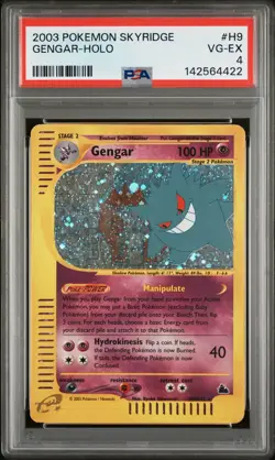 2003 Pokemon Skyridge Gengar Holo PSA 4 #H9 New Cert - Image 1