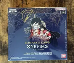 One Piece EN OP-01 Romance Dawn Blue Bottom Booster Box Sealed w/ Acrylic Case - Image 1