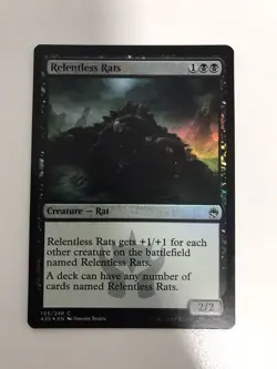 Relentless Rats Foil MTG Magic the Gathering Card NM Near Mint A25 - Image 1