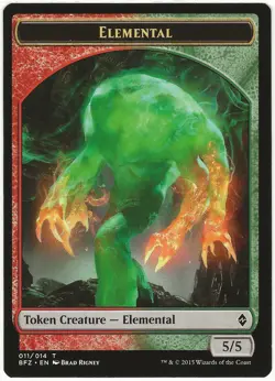 MTG Elemental Token (011) Battle for Zendikar NM - Image 1