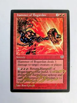 MTG MIRAGE Hammer of Bogardan SIGNED IN GOLD BY RON SPENCER - Image 1