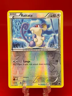 Pokemon TCG Rattata Plasma Freeze 87/116 Black & White Reverse Holo 2013 LP - Image 1