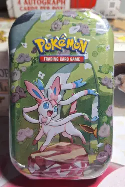 Pokemon TCG Scarlet & Violet Prismatic Evolutions Mini Tin Sealed Sylveon New - Image 1