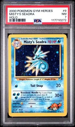 PSA 7 - 2000 Pokemon Gym Heroes MISTY'S SEADRA HOLO #9 (0272) - Image 1