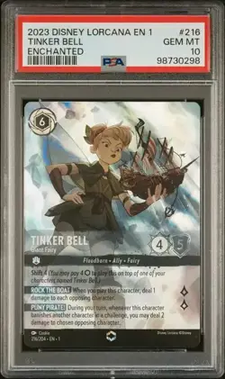 2023 DISNEY LORCANA EN 1-THE FIRST CHAPTER 216 TINKER BELL - GIANT FAIRY ENCHANT - Image 1