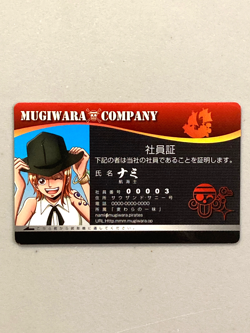 Nami - One Piece Mugiwara (Straw Hat) Company Business ID Card - Japanese - Image 1