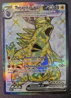 Tyranitar Ex OBF 211/197 Obsidian Flames Full Art Ultra Rare Card Pokemon TCG NM - Image 1