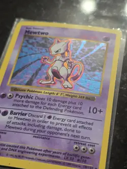 Mewtwo 10/102 Holo Rare Base Set (Shadowless) Vintage Pokemon Card - Image 3