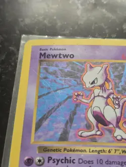 Mewtwo 10/102 Holo Rare Base Set (Shadowless) Vintage Pokemon Card - Image 4