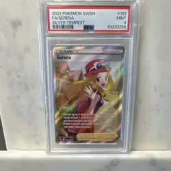 Pokemon TCG Serena 193/195 Silver Tempest Ultra Rare Full Art Holo PSA 9 - Image 1
