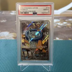 2024 POKEMON SCR EN-STELLAR CROWN ILLUSTRATION RARE #148 SQUIRTLE PSA 10 - Image 1