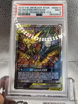Pokemon Stained Glass Tag Team Moltres, Zapdos, Articuno SM210 PSA 9 Mint - Image 4