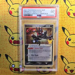 Pokemon TCG Greninja Gold Star SWSH144 25th Celebrations Promo PSA 9 - Image 1