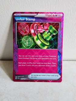 Unfair Stamp 165/167 Twilight Masquerade (Holo Rare) Pokemon Card - Image 1