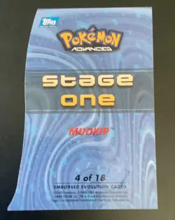 2003 Topps Pokemon Advanced Mudkip #4/18 Die-Cut - Image 2