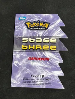 GARDEVOIR 2003 Topps Pokemon Advanced Embossed Evolution Die Cut#12/18 RARE! VG+ - Image 2
