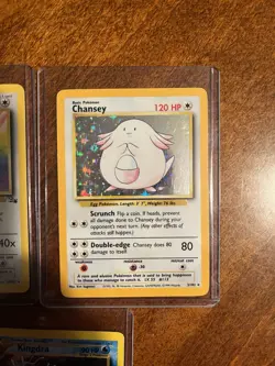 Pokemon TCG Base Set Chansey Holo 3/102, Dragonite 19/62, And Kingdra Holo 8/111 - Image 4
