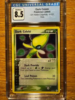 Dark Celebi 4/101 Holo CGC Graded 8.5 NM/Mint+ 2004 Pokemon Ex Hidden Legends - Image 1