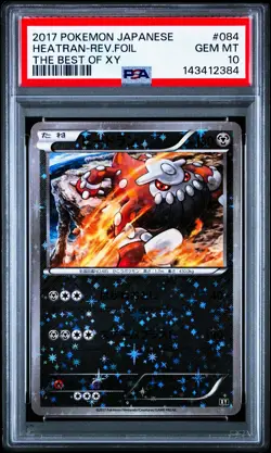 Heatran 084/171 The Best of XY Reverse Holo Japanese Pokemon PSA 10 Gem Mint - Image 1
