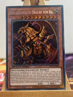Der Geflugelte Drache Von Ra SBCB-DE203 Secret Rare Deutsch NM YUGIOH - Image 1