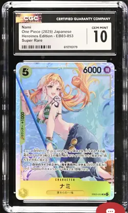 2025 ONE PIECE HEROINES EDITION SR EB03-053 NAMI CGC 10 GEM MINT - Image 1