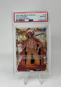2024 ONE PIECE OP09-EMPERORS IN THE NEW WORLD #118 GOL D. ROGER ALT ART PSA 10 - Image 1