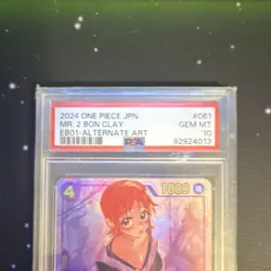 Mr. 2 Bon Clay EB01-Alternate Art Foil 061 PSA 10 Japanese One Piece CCG - Image 2