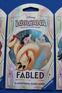 2025 DISNEY LORCANA FABLED 3 HANGER SLEEVE LOT SEALED - Image 3