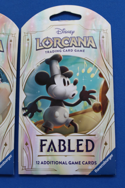 2025 DISNEY LORCANA FABLED 3 HANGER SLEEVE LOT SEALED - Image 4
